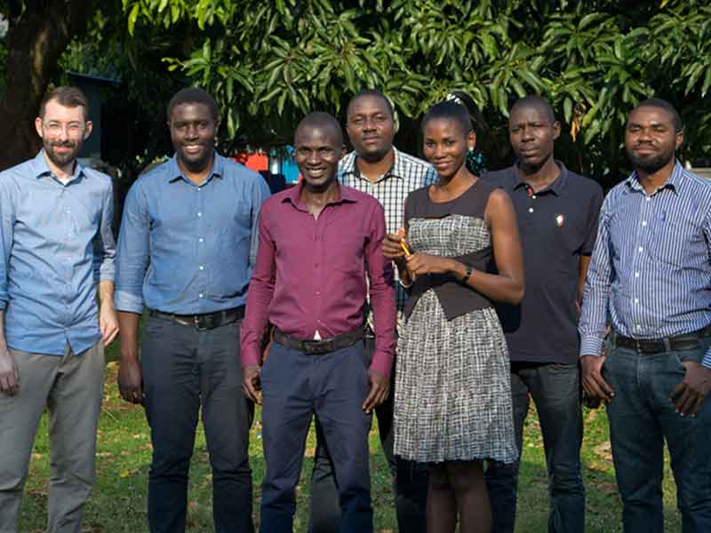 The team from agriBORA Germany, including CEO Kizito Odhiambo, visit their Kenyan Operations Team in January 2020